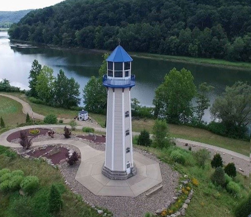 Arial view of the lighthouse