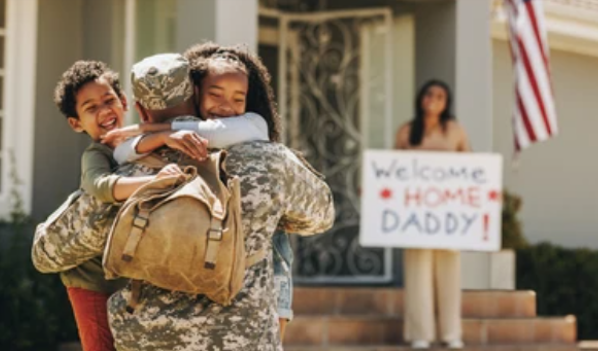 A veteran getting support during therapy